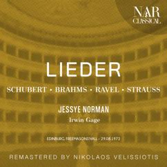 Jessye Norman, Irwin Gage: 5 Lieder, Op. 105, IJB 69: I. Wie Melodien zieht es miR.  Zart