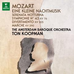 Amsterdam Baroque Orchestra, Ton Koopman: Mozart: Divertimento No. 7 in D Major, K. 205: III. Adagio