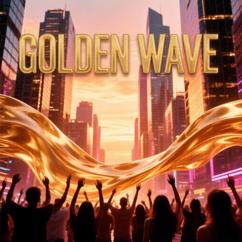 Golden Wave: Rain on Glass