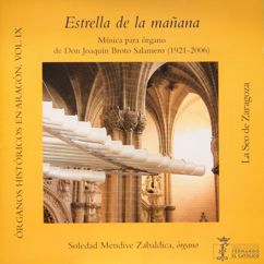 Soledad Mendive Zabaldica: Órganos históricos en Aragón Vol. 9 - Estrella de la mañana - Música para órgano de Don Joaquín Broto Salamero (1921-2006) - La Seo de Zaragoza
