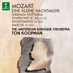 Amsterdam Baroque Orchestra, Ton Koopman: Mozart: Symphony No. 43 in F Major, K. 76: III. Menuetto